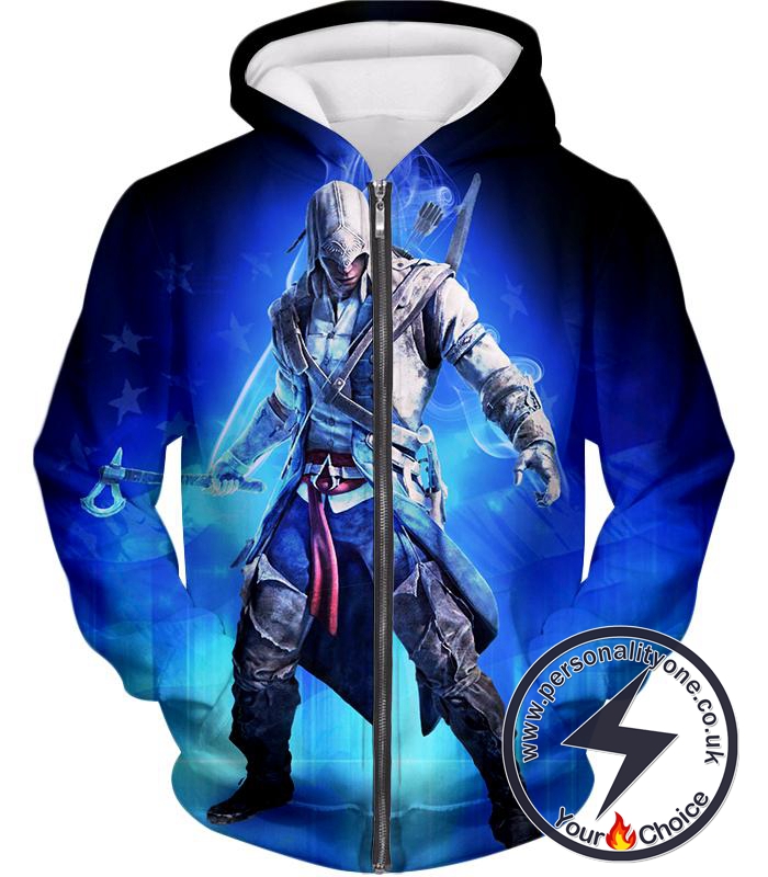 Incredible Assassin Ratonhnhake:ton Awesome Promo Zip Up Hoodie